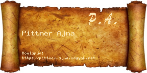 Pittner Ajna névjegykártya